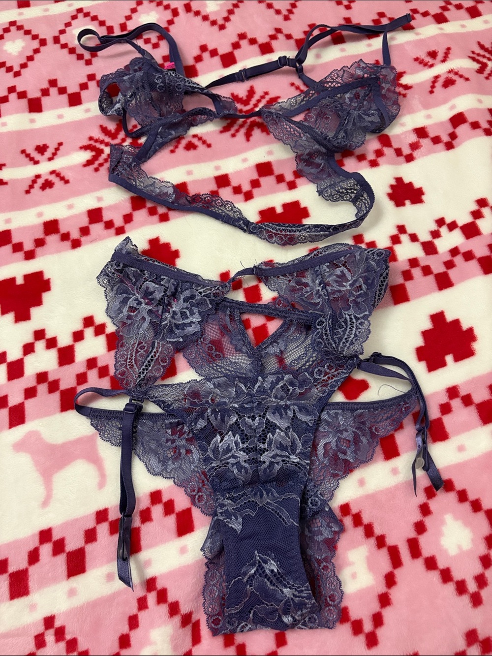 La Senza Blue Lingerie Set XS